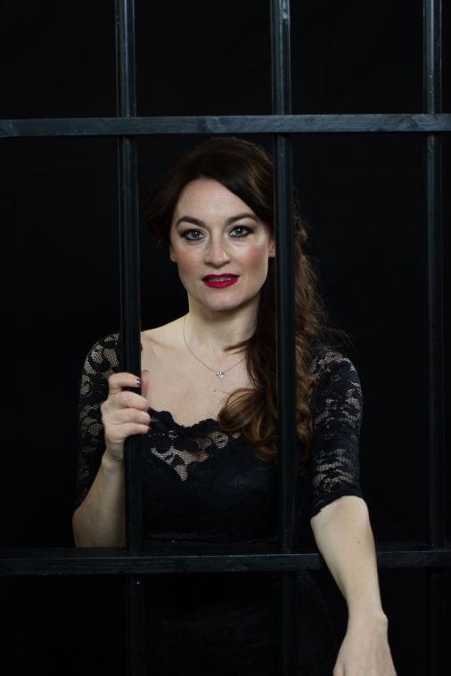 female and male dancers and actors at a rehearsal for Chicago 