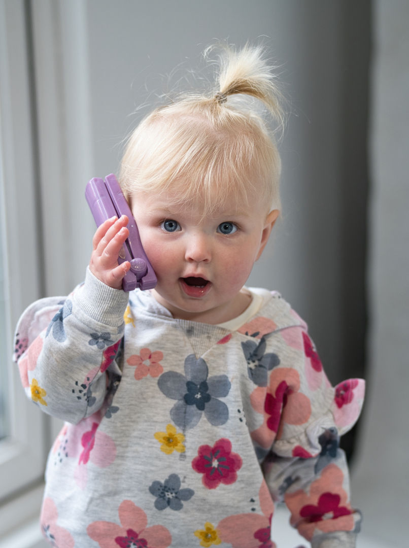 Young child on her first photo shoot 